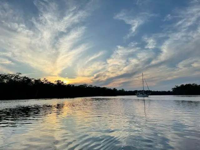 Anchorage behind Goat Island, Pasquotank River