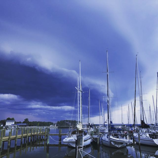 summer thunderstorm on chesapeake bay