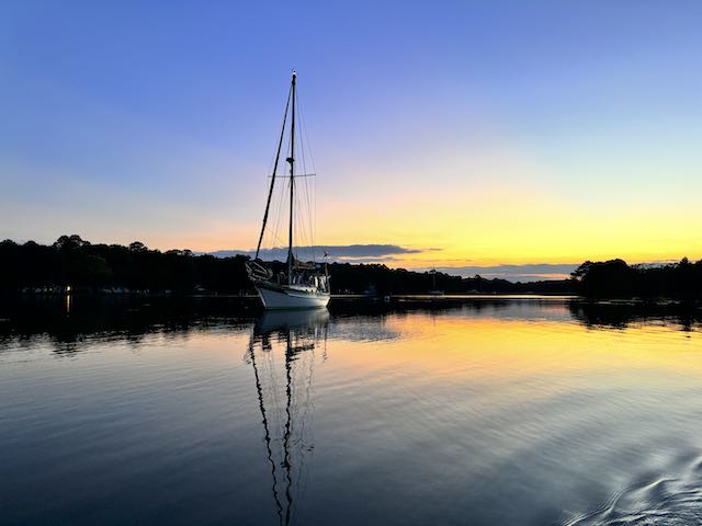 sunset gunk holing in chesapeake bay