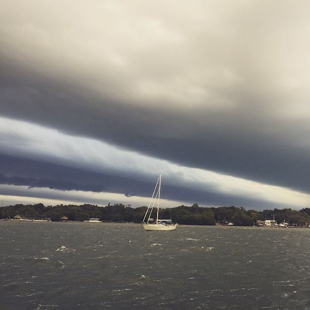 Winter cold front approaching, Key Largo