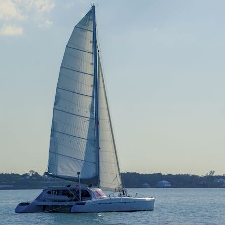 Charter catamaran, Sea of Abaco, Bahamas