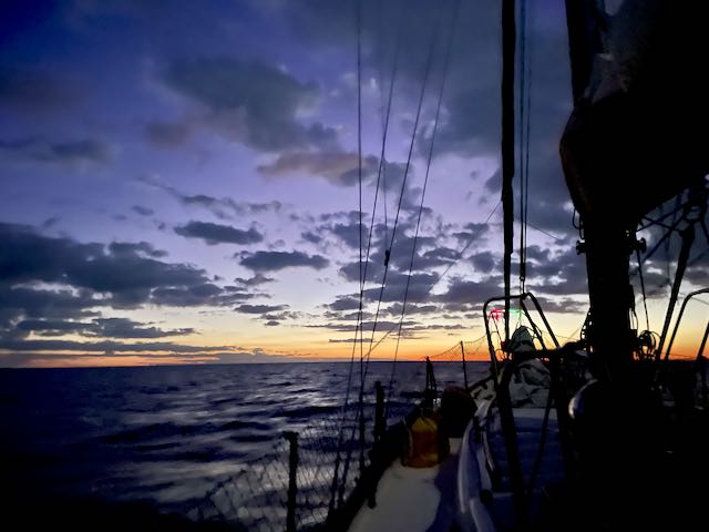 Sunrise while crossing the Gulf Stream